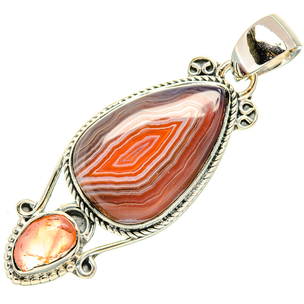 Botswana Agate Pendants handcrafted by Anasilvercos - PD30816 - Photo 2
