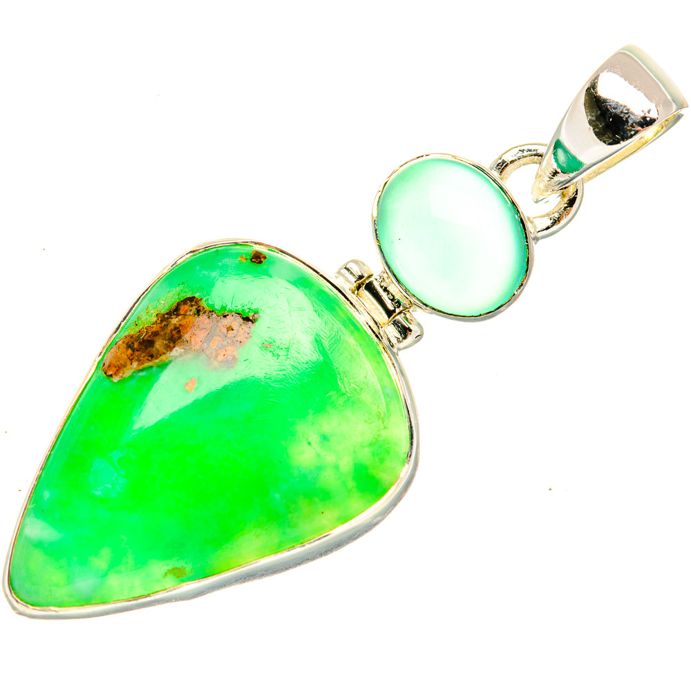 Chrysoprase Pendants handcrafted by Anasilvercos - PD30819 - Photo 2