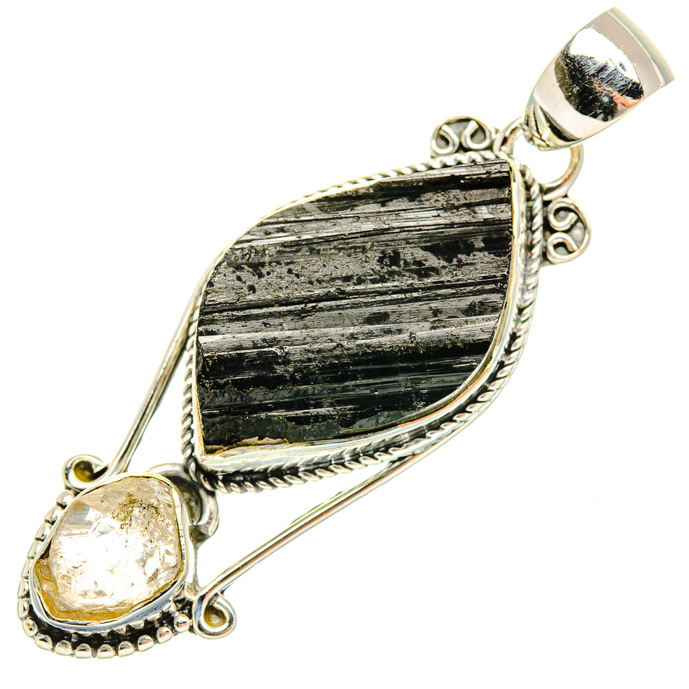 Black Tourmaline Pendants handcrafted by Anasilvercos - PD30847 - Photo 2