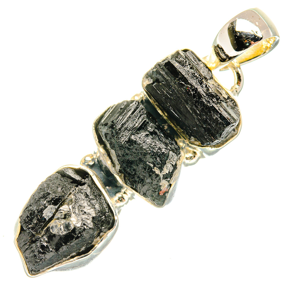 Black Tourmaline Pendants handcrafted by Anasilvercos - PD30850 - Photo 2
