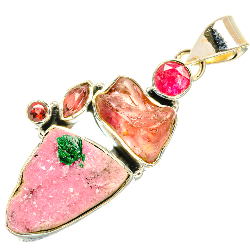 Cobalto Calcite Druzy Pendants handcrafted by Anasilvercos - PD30866 - Photo 2