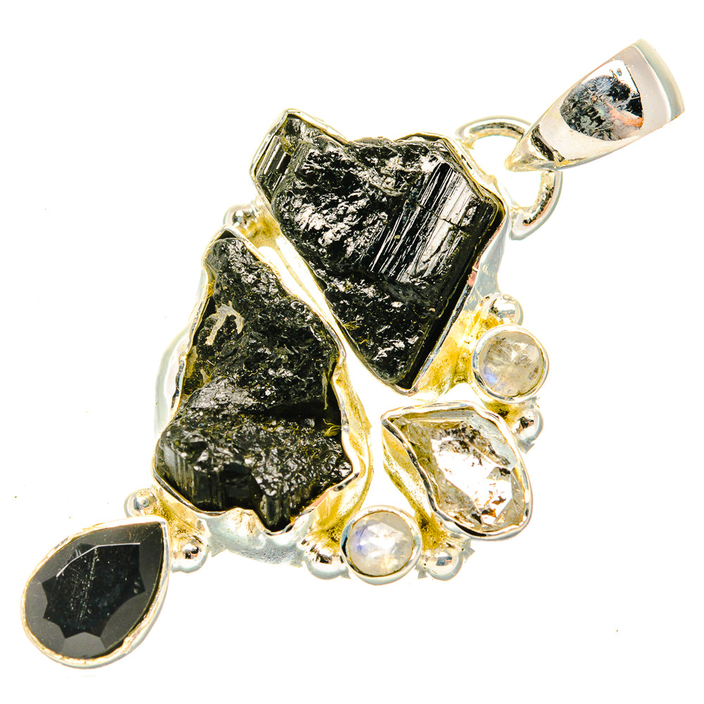 Black Tourmaline Pendants handcrafted by Anasilvercos - PD30873 - Photo 2