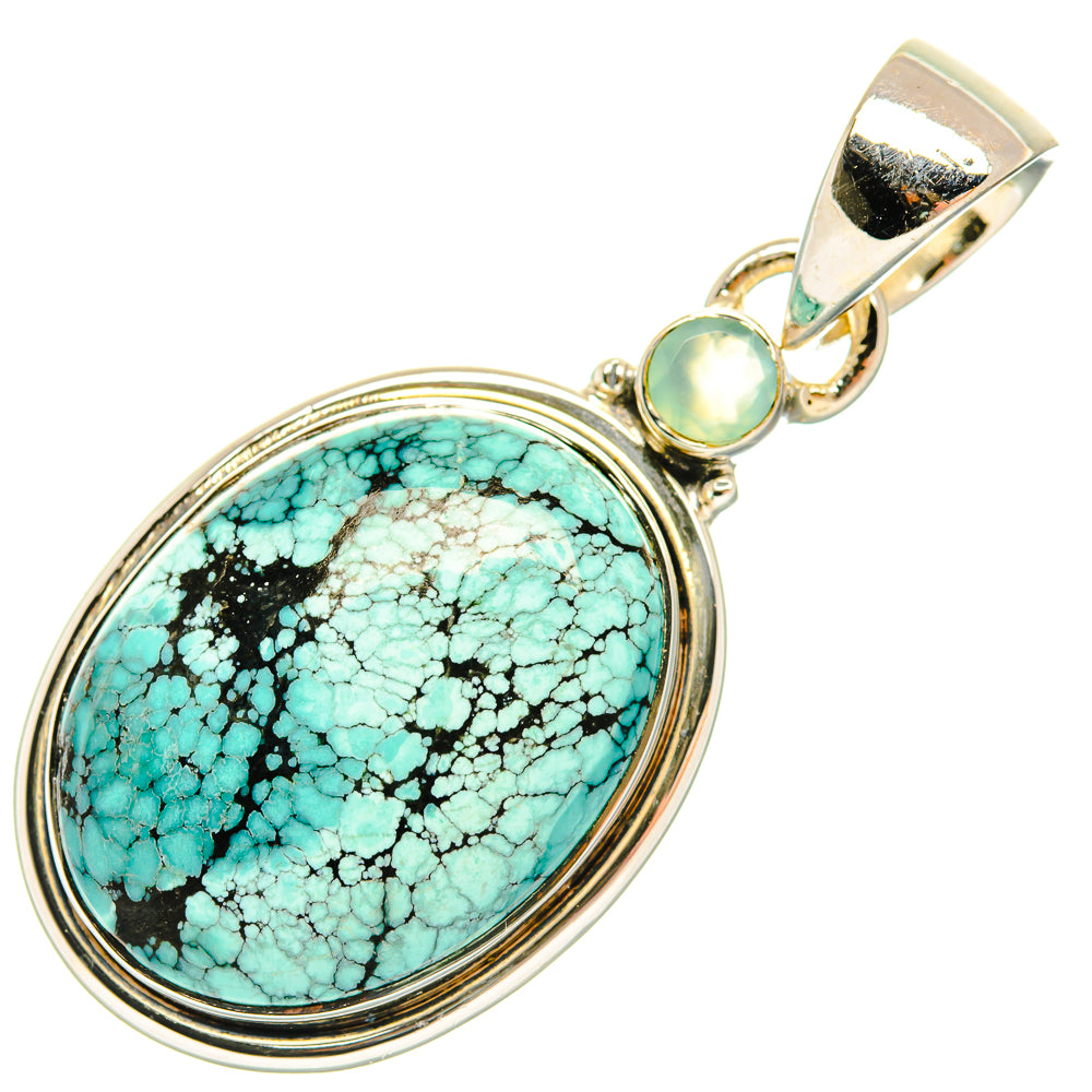 Tibetan Turquoise Pendants handcrafted by Anasilvercos - PD30876 - Photo 2
