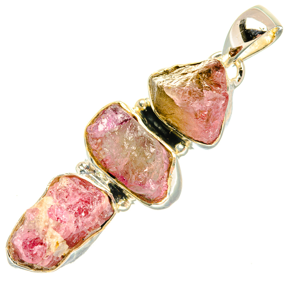 Pink Tourmaline Pendants handcrafted by Anasilvercos - PD30878 - Photo 2
