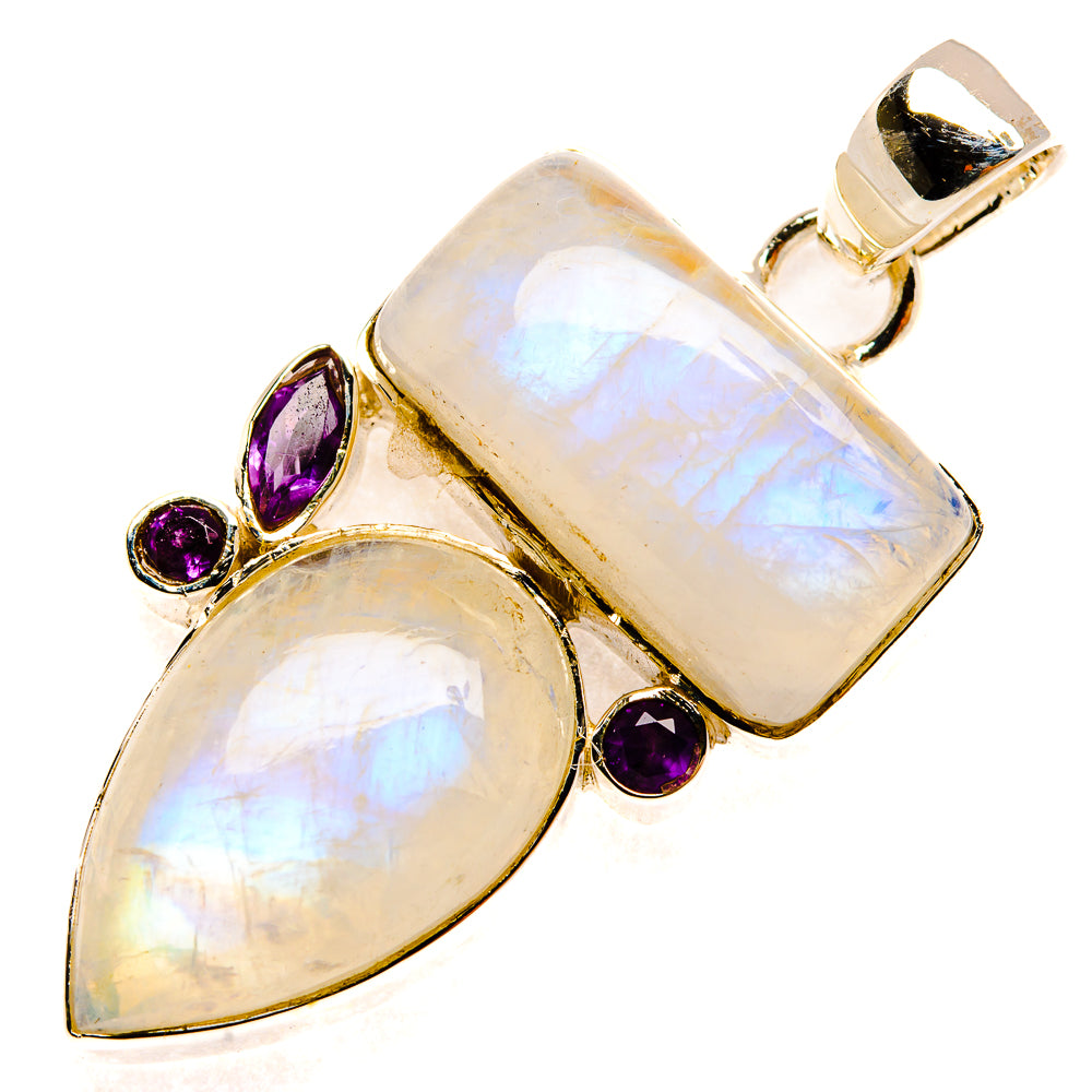 Rainbow Moonstone Pendants handcrafted by Anasilvercos - PD30887 - Photo 2
