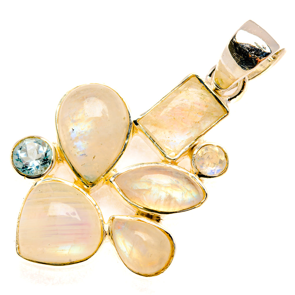 Rainbow Moonstone Pendants handcrafted by Anasilvercos - PD30898 - Photo 2