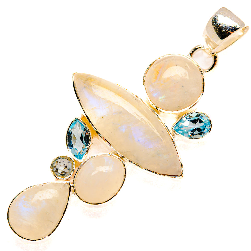 Rainbow Moonstone Pendants handcrafted by Anasilvercos - PD30899 - Photo 2