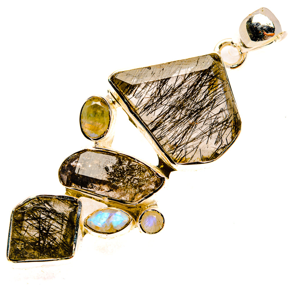 Tourmalinated Quartz Pendants handcrafted by Anasilvercos - PD30908 - Photo 2
