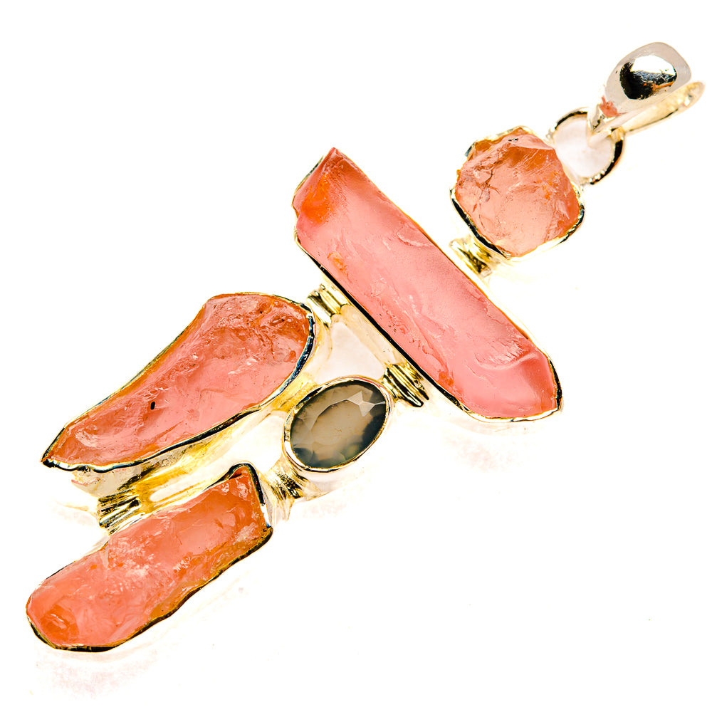 Rose Quartz Pendants handcrafted by Anasilvercos - PD30919 - Photo 2