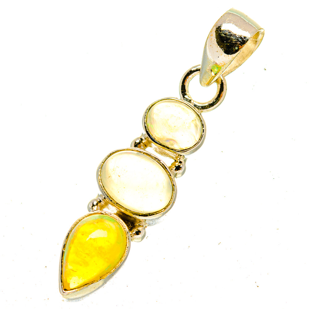 Ethiopian Opal Pendants handcrafted by Anasilvercos - PD3092