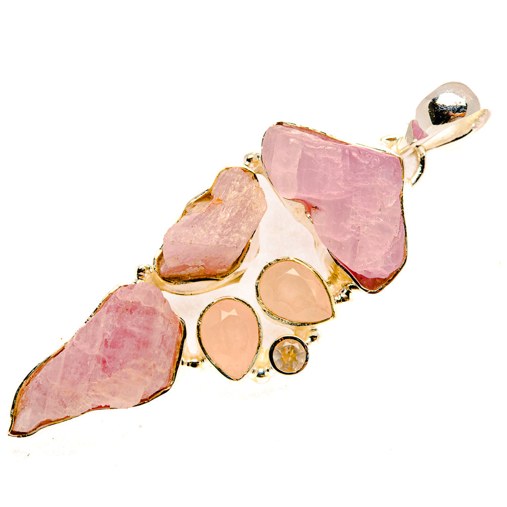 Rose Quartz Pendants handcrafted by Anasilvercos - PD30920 - Photo 2