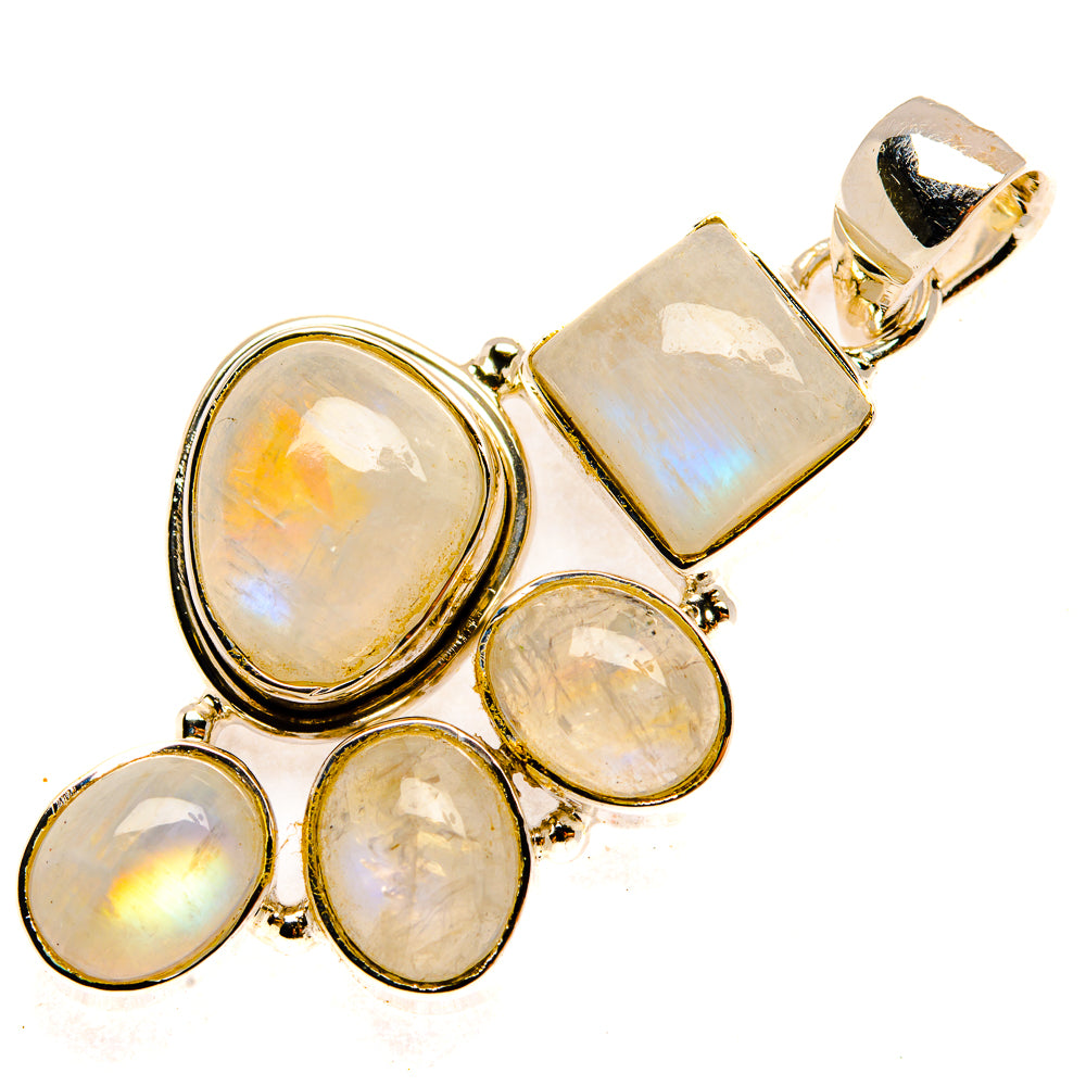 Rainbow Moonstone Pendants handcrafted by Anasilvercos - PD30923 - Photo 2