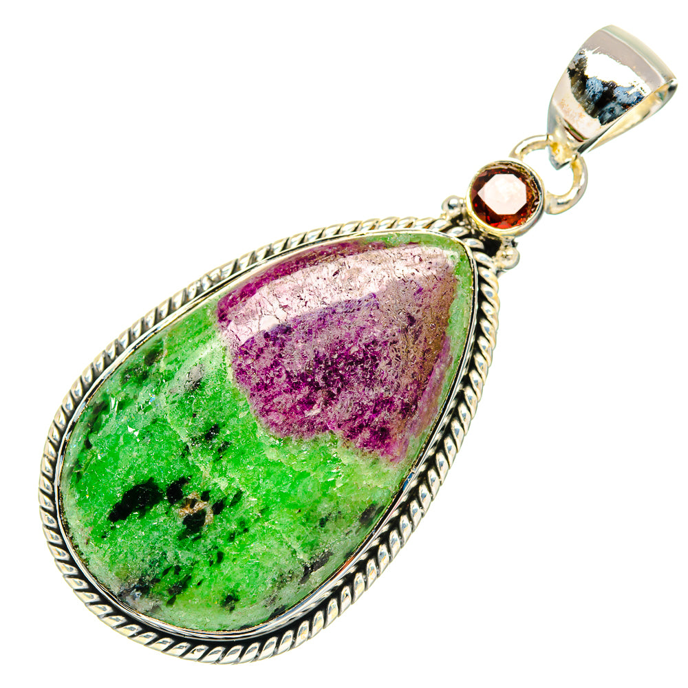 Ruby Zoisite Pendants handcrafted by Anasilvercos - PD30936 - Photo 2