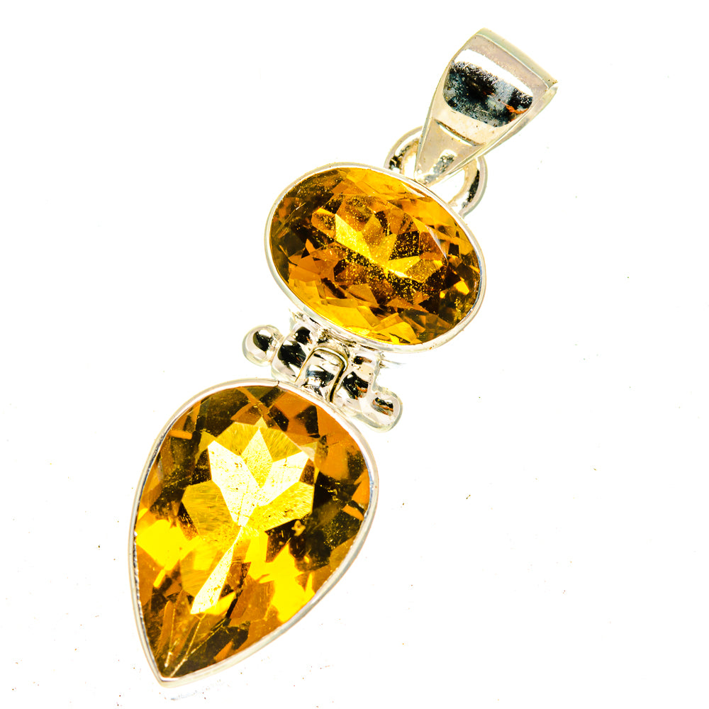 Mandarin Citrine Pendants handcrafted by Anasilvercos - PD3095