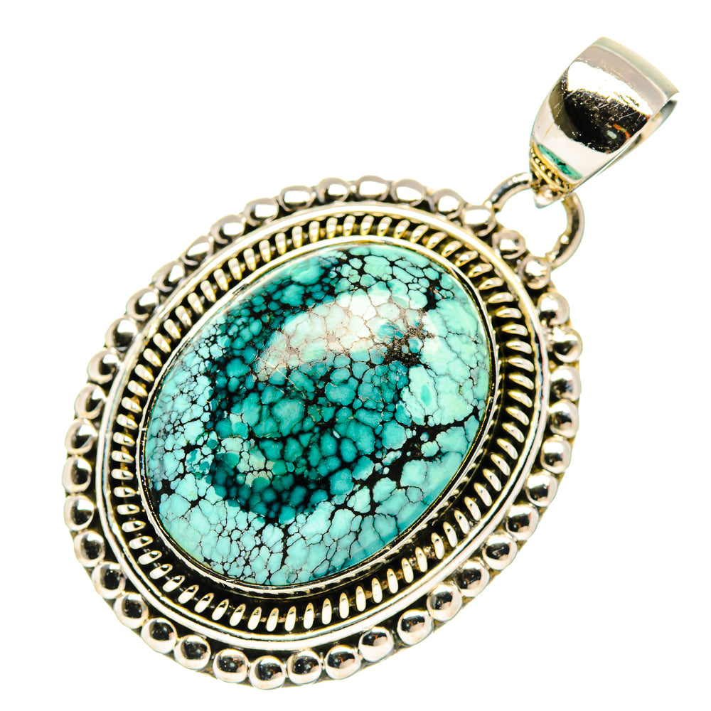 Tibetan Turquoise Pendants handcrafted by Anasilvercos - PD30950 - Photo 2