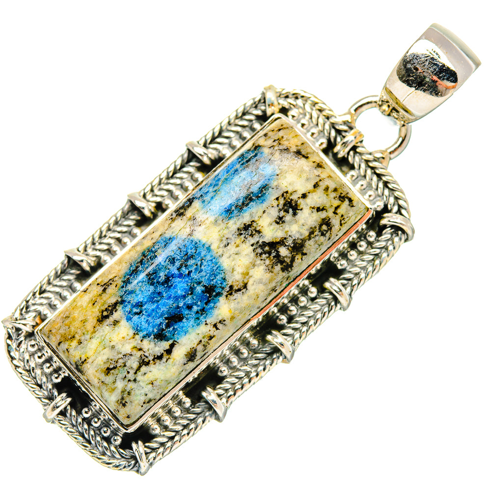 K2 Blue Azurite Pendants handcrafted by Anasilvercos - PD30965 - Photo 2