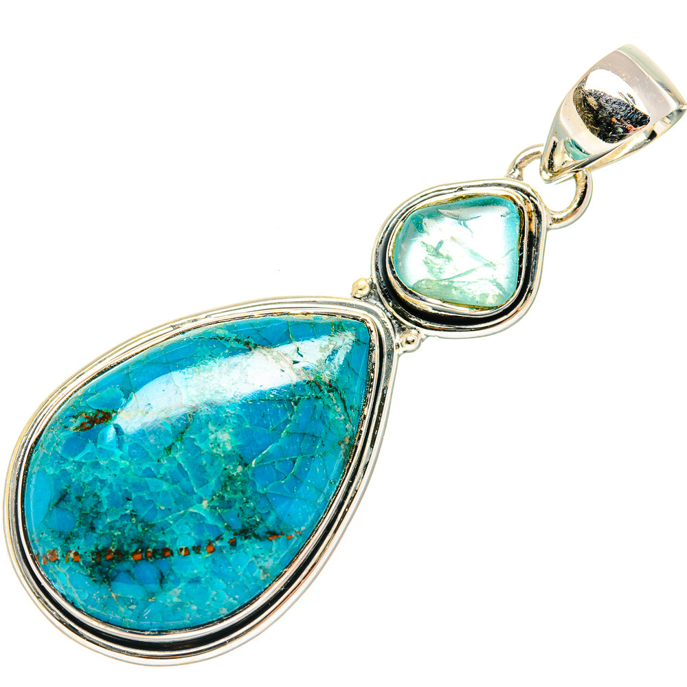 Chrysocolla Pendants handcrafted by Anasilvercos - PD30972 - Photo 2