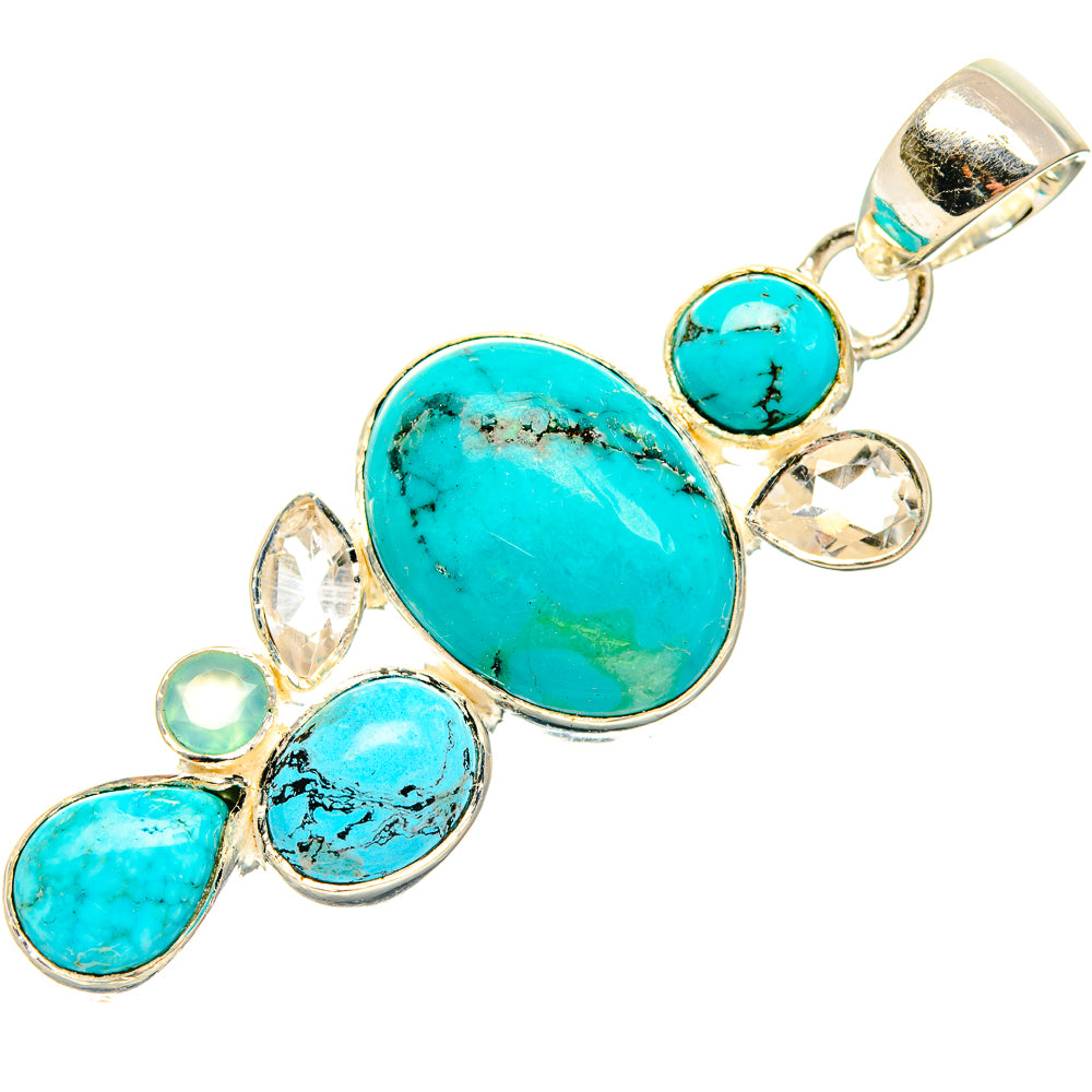 Tibetan Turquoise Pendants handcrafted by Anasilvercos - PD30987 - Photo 2