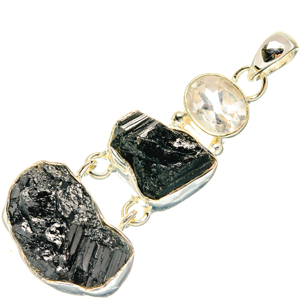 Black Tourmaline Pendants handcrafted by Anasilvercos - PD30991 - Photo 2