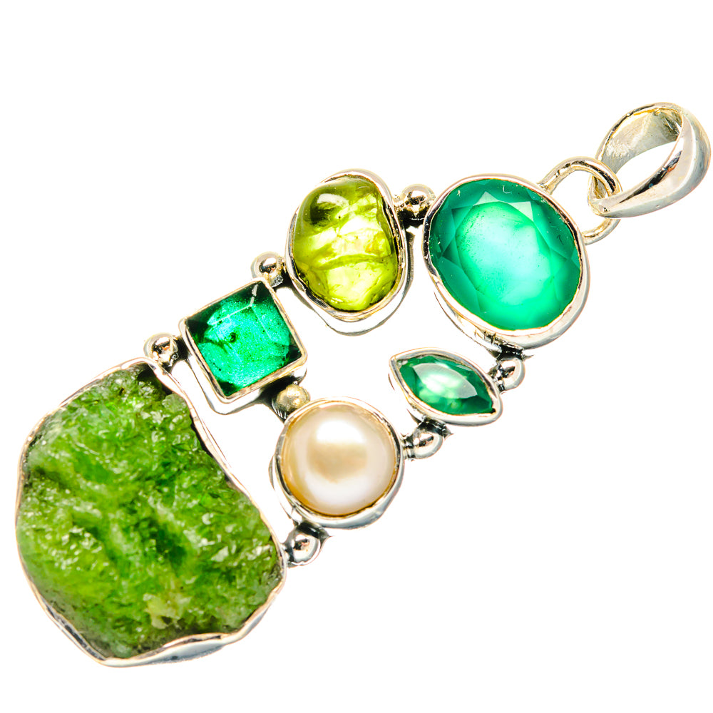 Chrome Diopside Pendants handcrafted by Anasilvercos - PD30992 - Photo 2