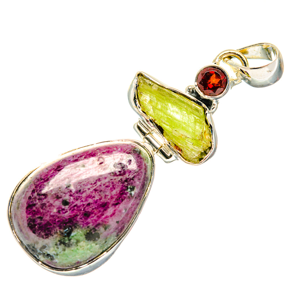Ruby Zoisite Pendants handcrafted by Anasilvercos - PD30996 - Photo 2
