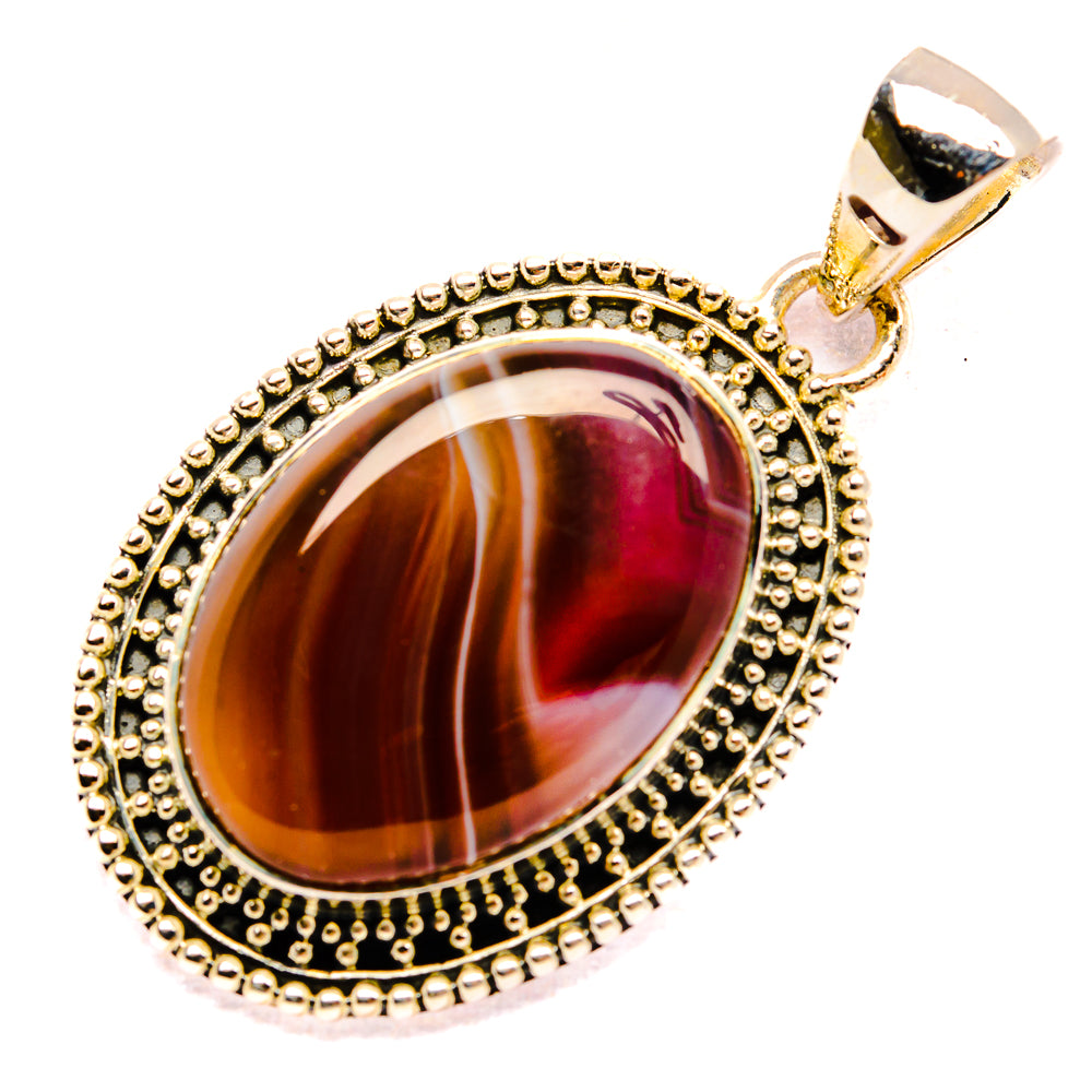 Botswana Agate Pendants handcrafted by Anasilvercos - PD30998 - Photo 2