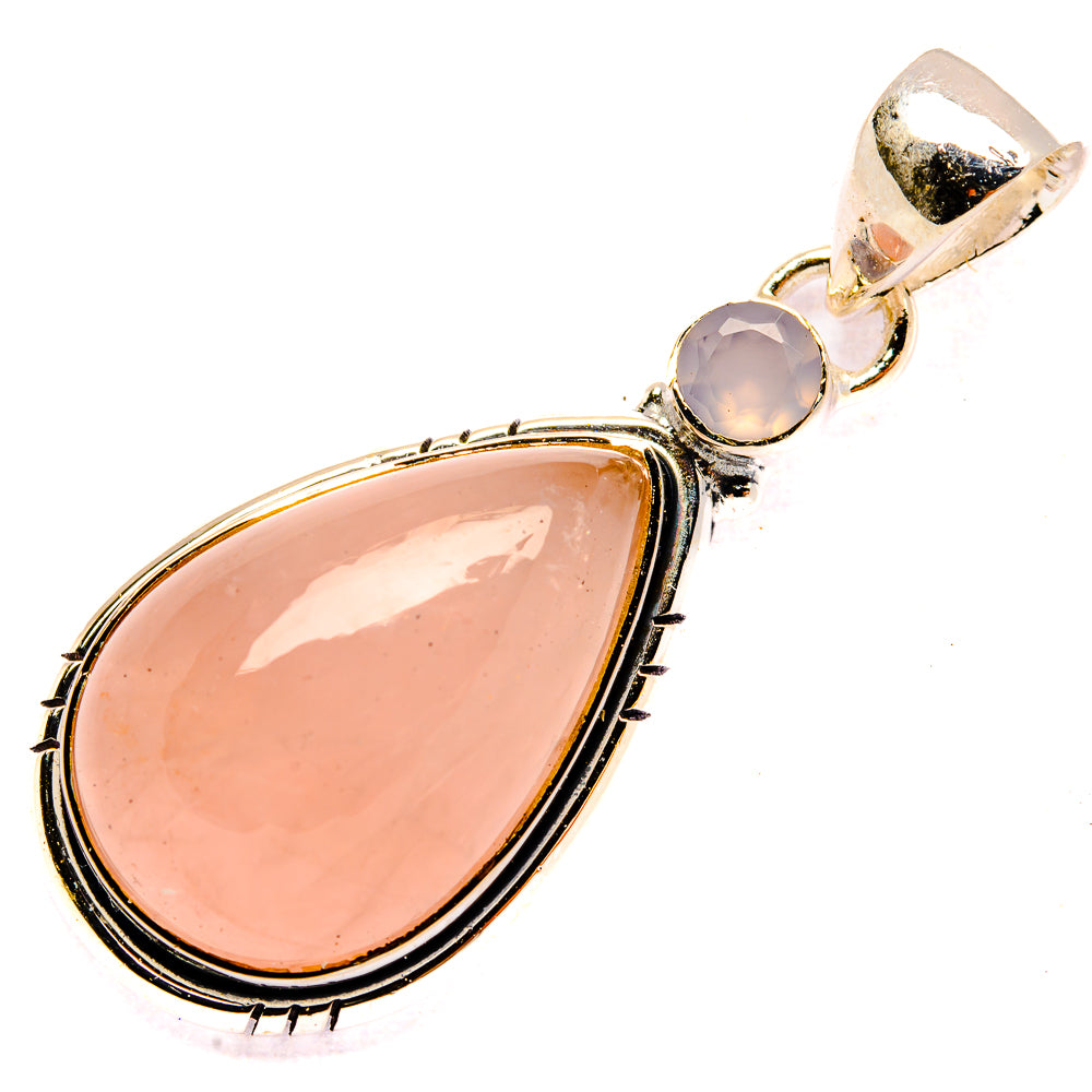 Rose Quartz Pendants handcrafted by Anasilvercos - PD31004 - Photo 2