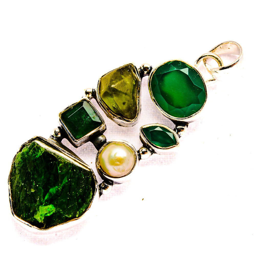 Chrome Diopside Pendants handcrafted by Anasilvercos - PD31023 - Photo 2