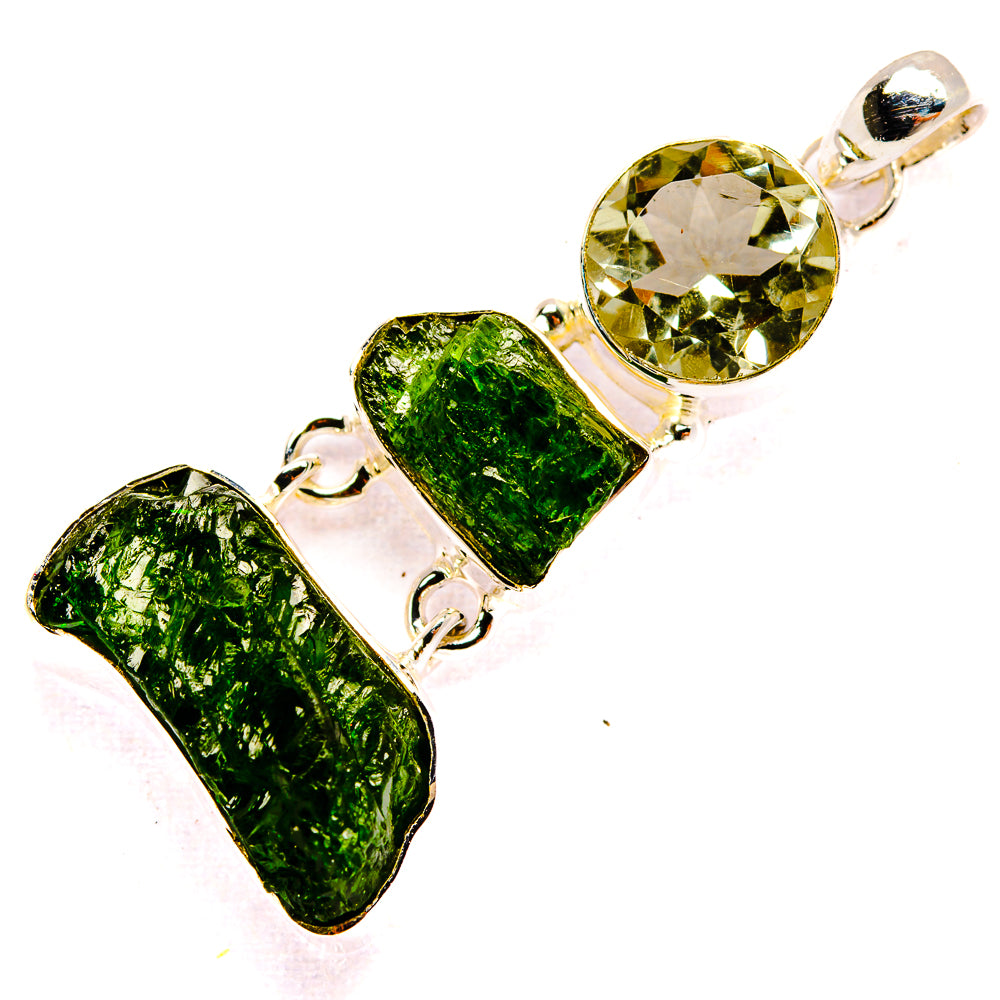 Chrome Diopside Pendants handcrafted by Anasilvercos - PD31024 - Photo 2