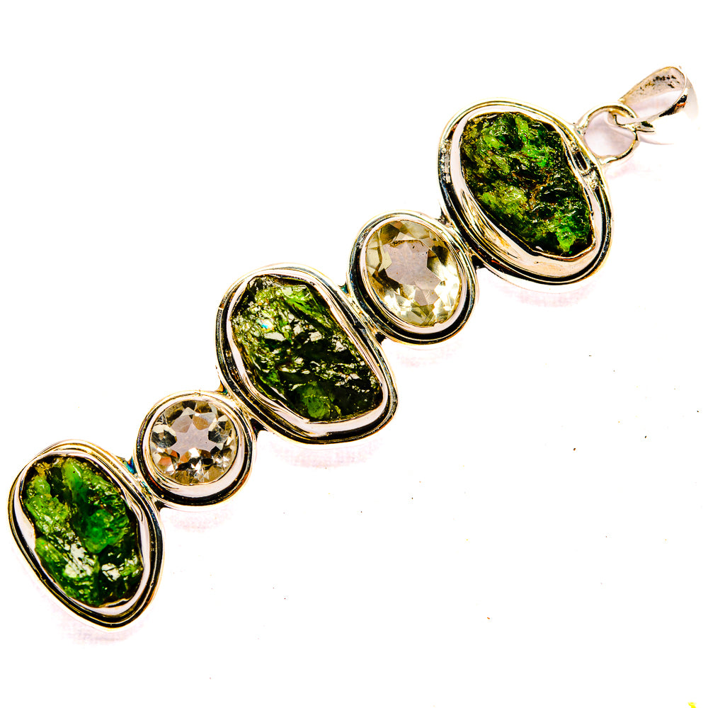 Chrome Diopside Pendants handcrafted by Anasilvercos - PD31041 - Photo 2
