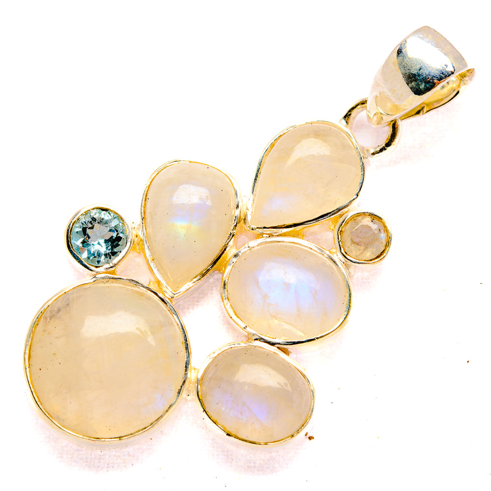 Rainbow Moonstone Pendants handcrafted by Anasilvercos - PD31044 - Photo 2