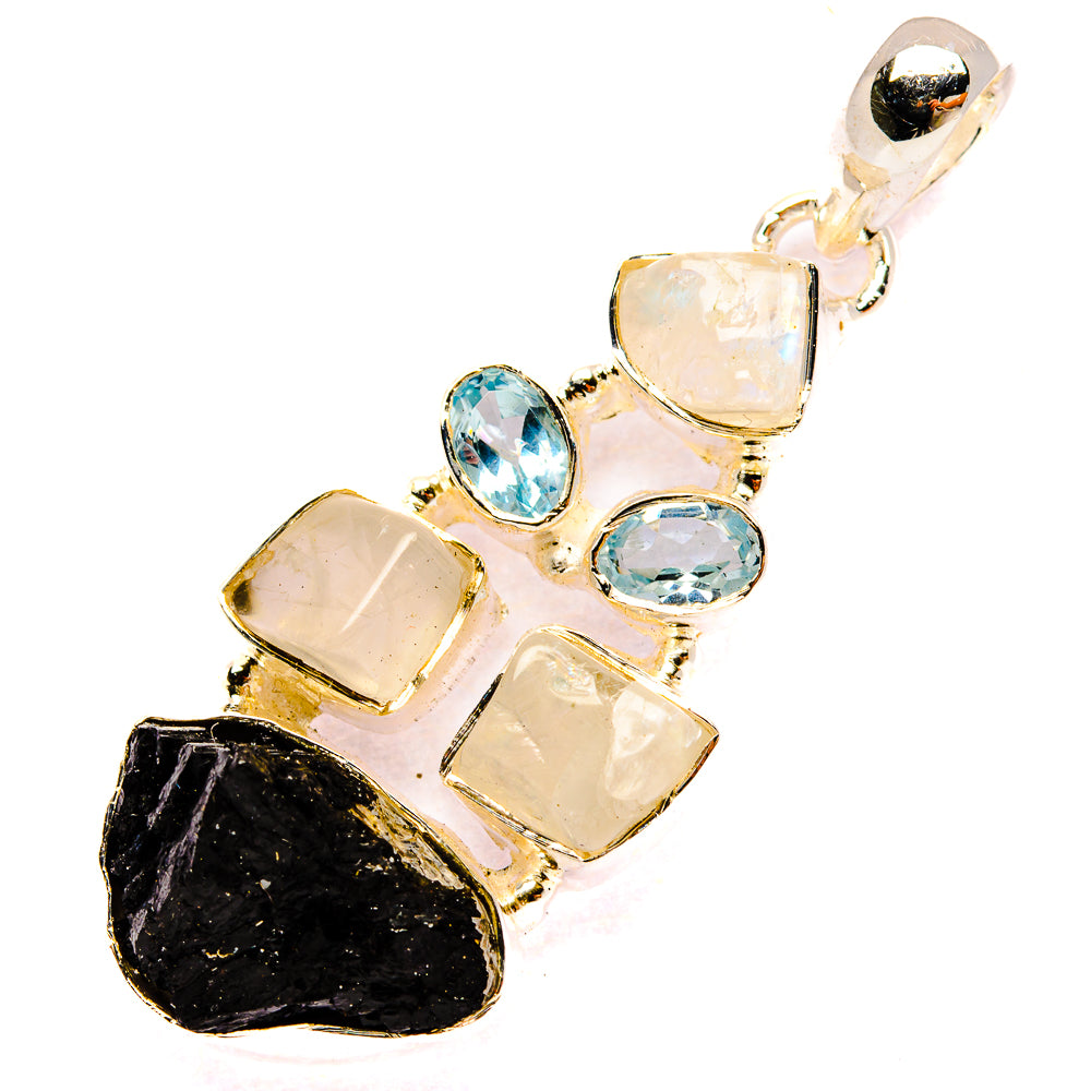 Black Tourmaline Pendants handcrafted by Anasilvercos - PD31059 - Photo 2