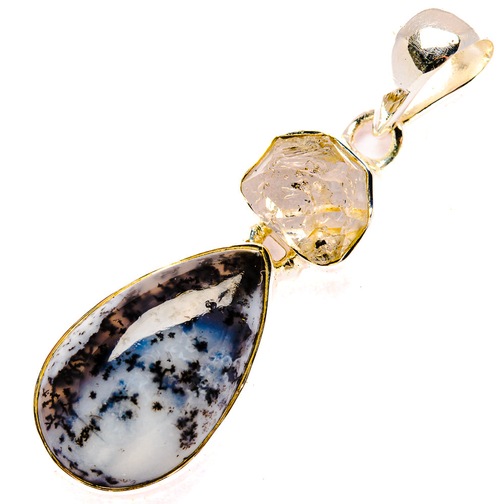Dendritic Opal Pendants handcrafted by Anasilvercos - PD31060 - Photo 2
