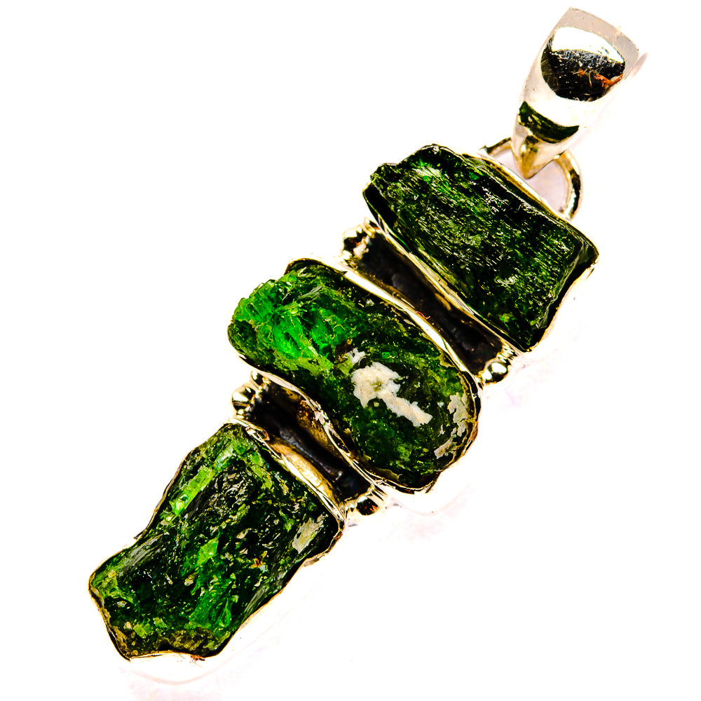 Chrome Diopside Pendants handcrafted by Anasilvercos - PD31061 - Photo 2
