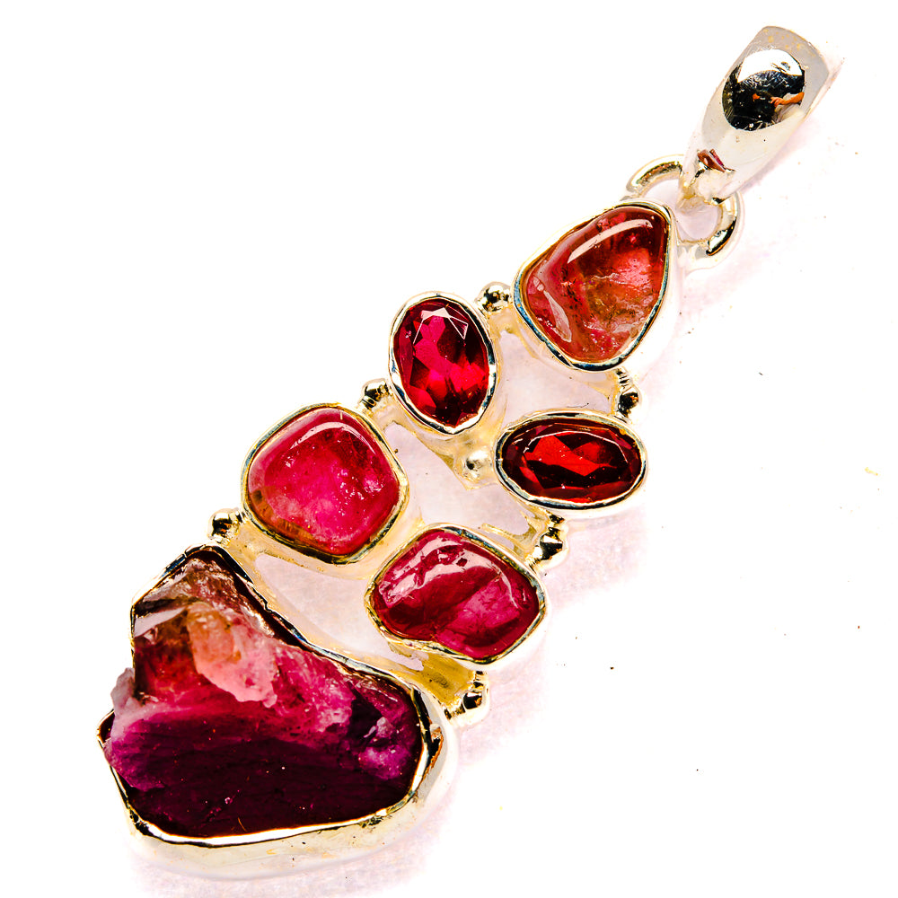 Pink Tourmaline Pendants handcrafted by Anasilvercos - PD31069 - Photo 2