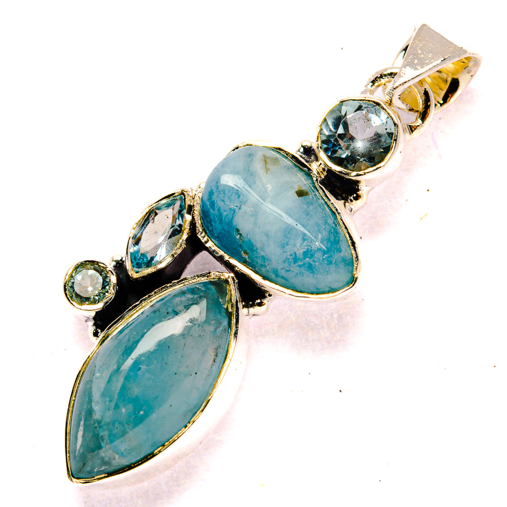 Aquamarine Pendants handcrafted by Anasilvercos - PD31075 - Photo 2