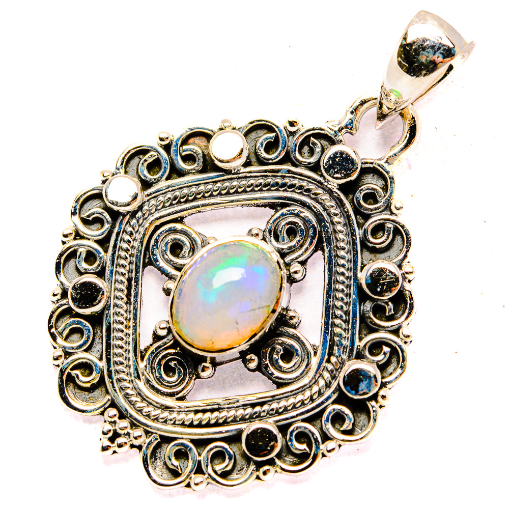 Ethiopian Opal Pendants handcrafted by Anasilvercos - PD31077 - Photo 2