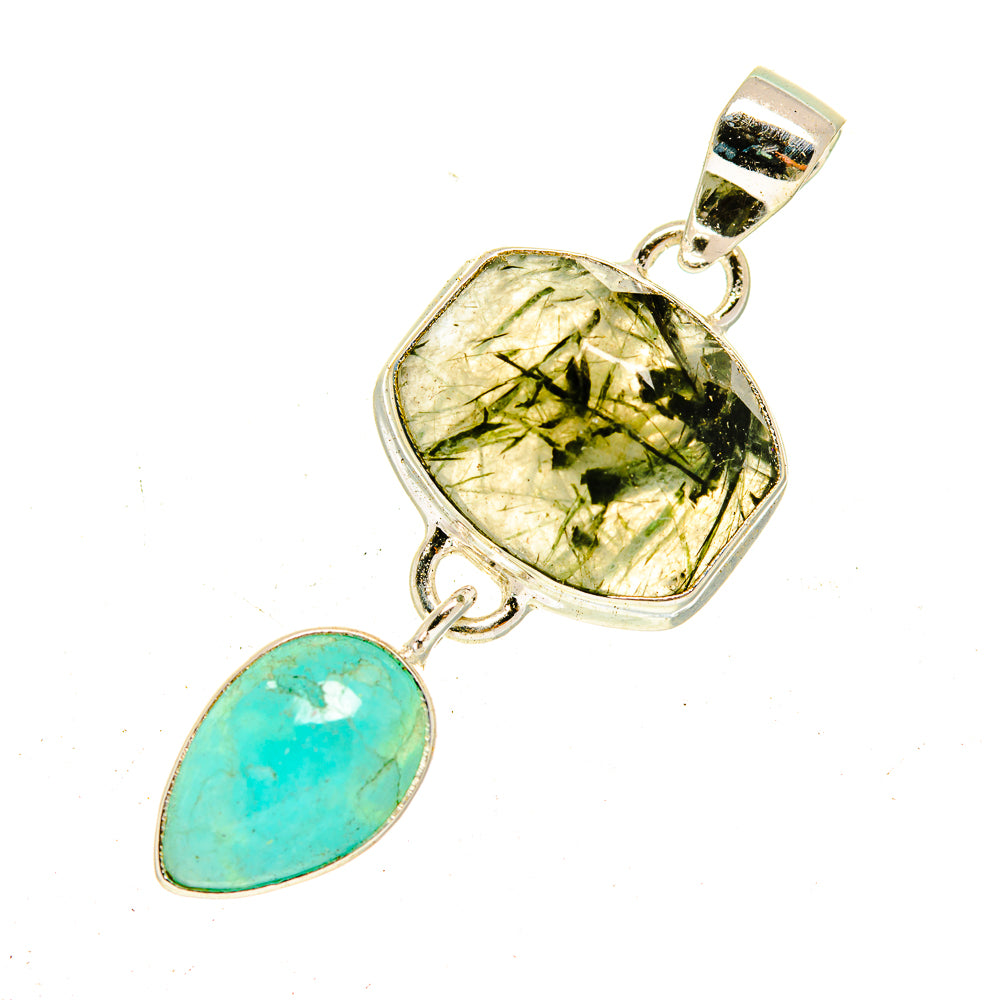 Tourmalinated Quartz Pendants handcrafted by Anasilvercos - PD3109