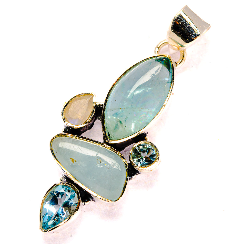 Aquamarine Pendants handcrafted by Anasilvercos - PD31091 - Photo 2