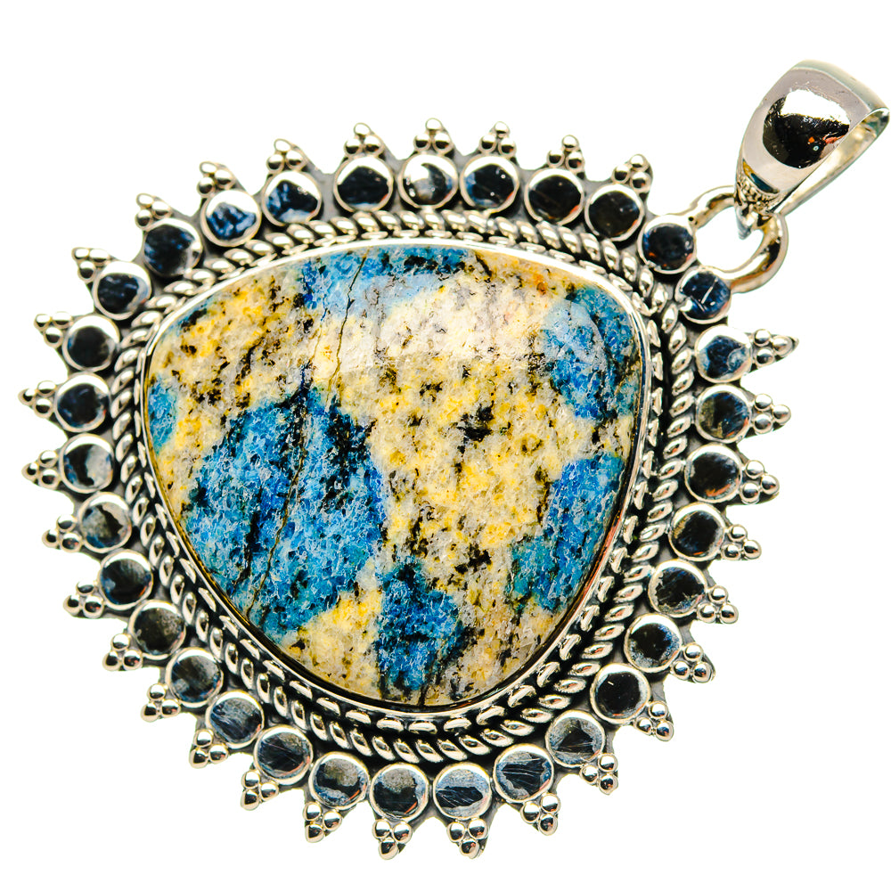 K2 Blue Azurite Pendants handcrafted by Anasilvercos - PD31105 - Photo 2