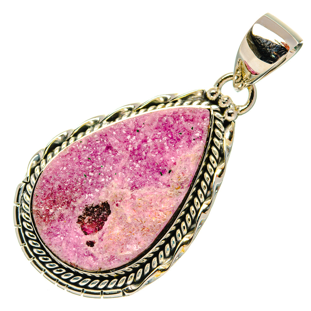 Cobalto Calcite Druzy Pendants handcrafted by Anasilvercos - PD31136 - Photo 2