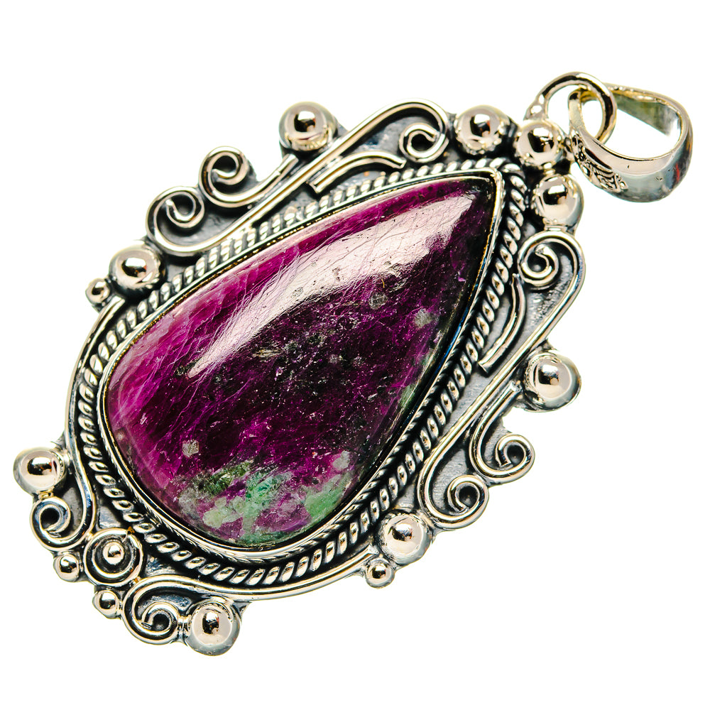 Ruby Zoisite Pendants handcrafted by Anasilvercos - PD31141 - Photo 2