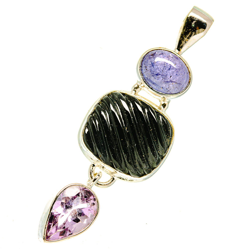 Black Onyx Pendants handcrafted by Anasilvercos - PD3116