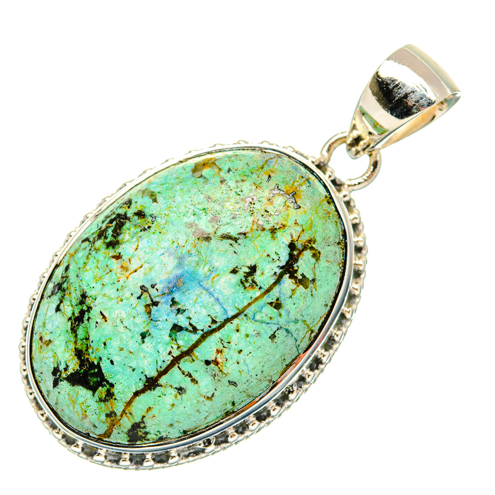 Tibetan Turquoise Pendants handcrafted by Anasilvercos - PD31195 - Photo 2