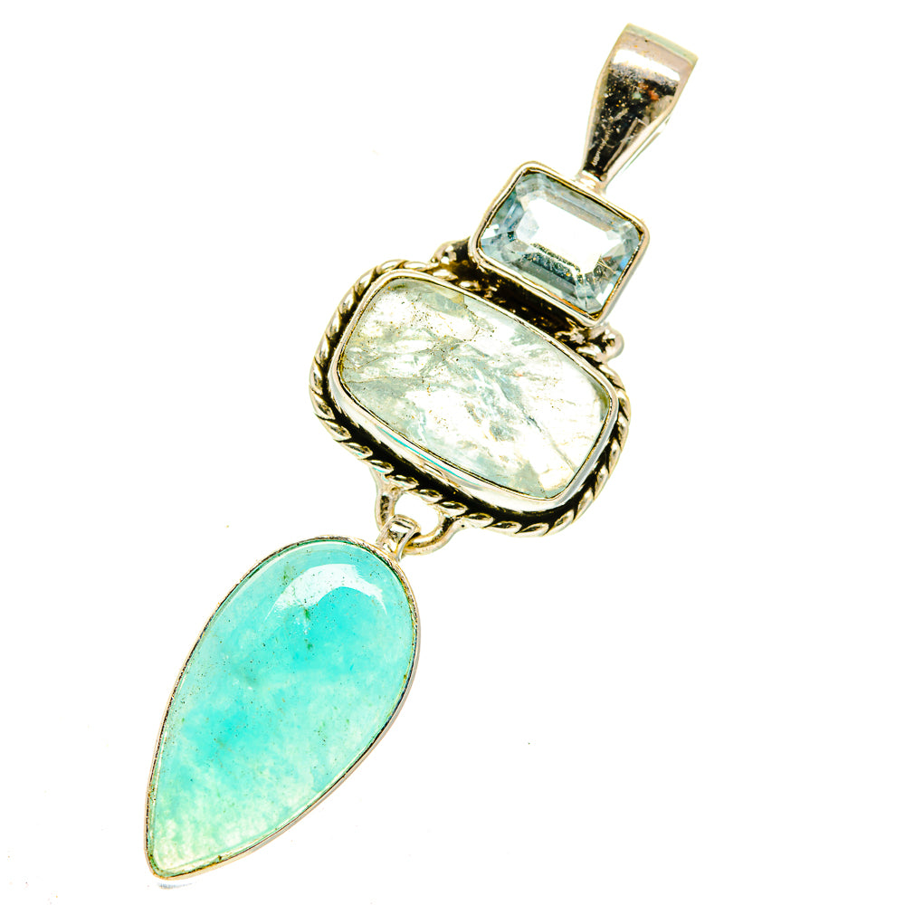 Peruvian Amazonite Pendants handcrafted by Anasilvercos - PD3120