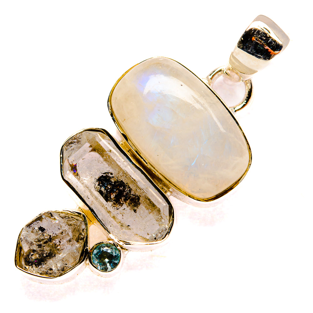 Rainbow Moonstone Pendants handcrafted by Anasilvercos - PD31213 - Photo 2