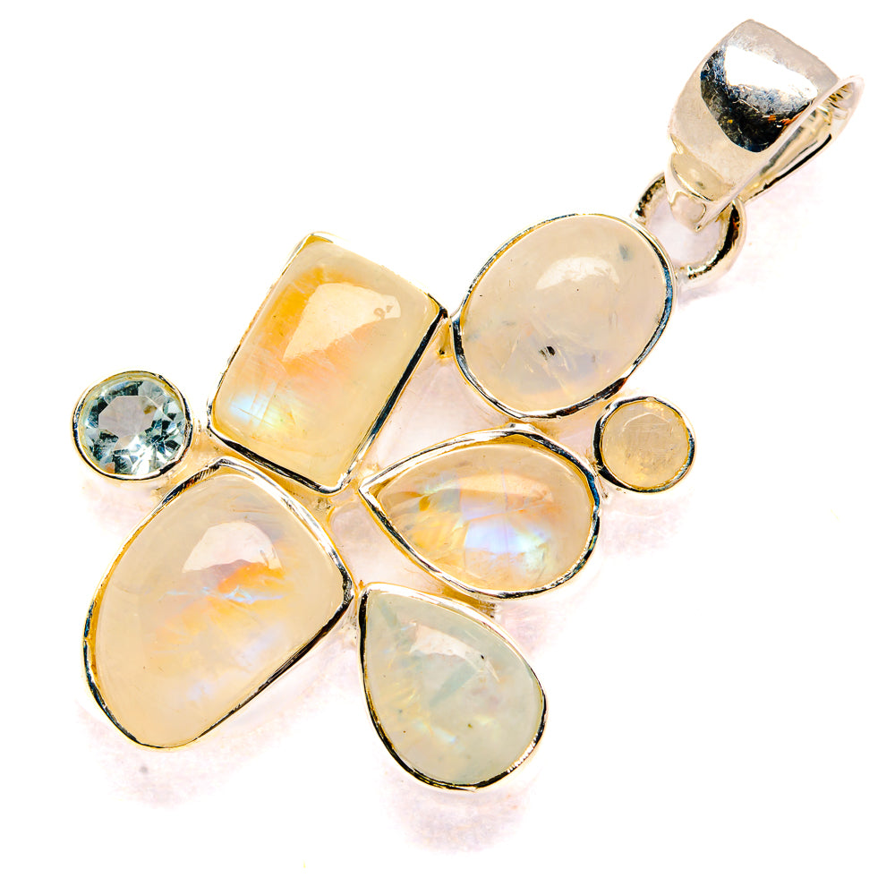 Rainbow Moonstone Pendants handcrafted by Anasilvercos - PD31216 - Photo 2