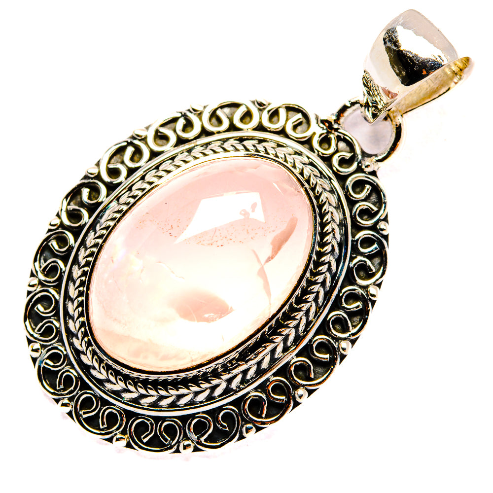 Rose Quartz Pendants handcrafted by Anasilvercos - PD31220 - Photo 2