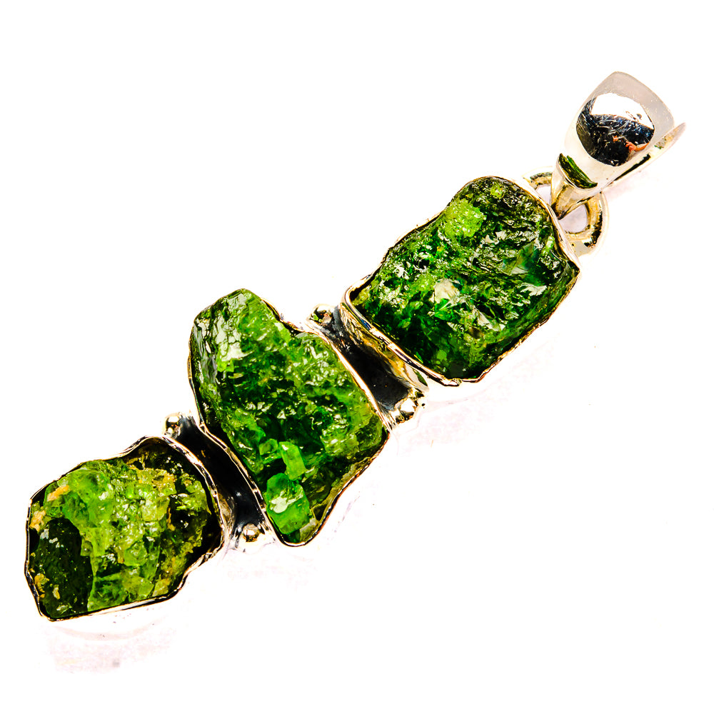Chrome Diopside Pendants handcrafted by Anasilvercos - PD31235 - Photo 2