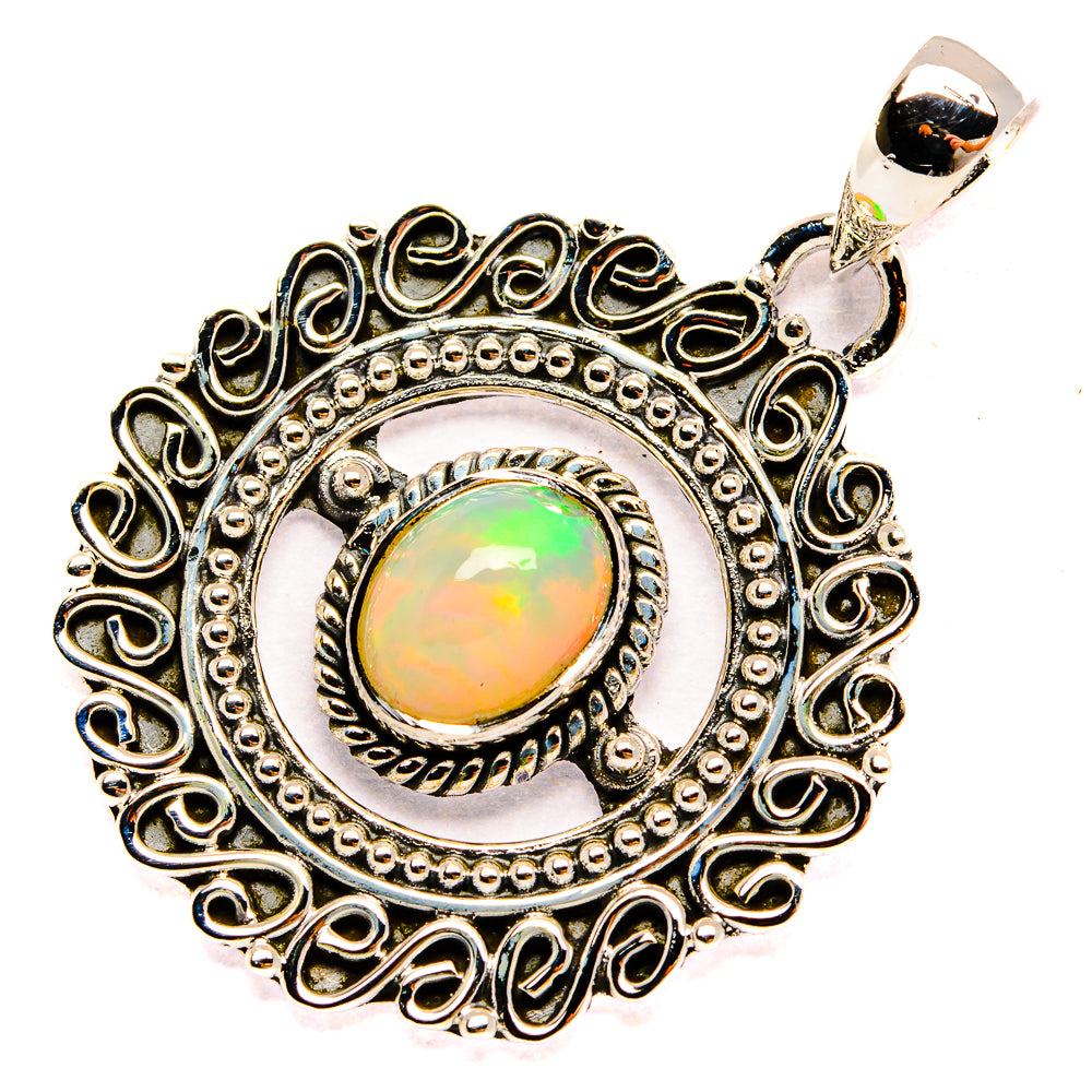 Ethiopian Opal Pendants handcrafted by Anasilvercos - PD31254 - Photo 2